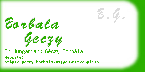borbala geczy business card