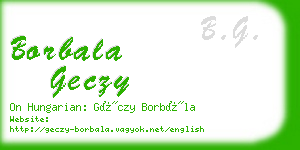 borbala geczy business card